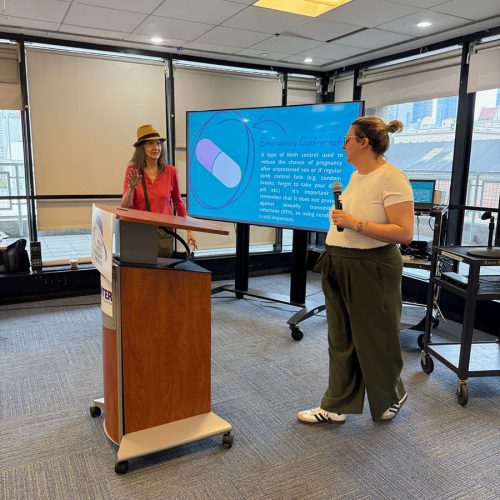 CHOICES staff conducts reproductive healthcare workshop to Summer 2025 The Bella Abzug Leadership Institute (BALI) program.